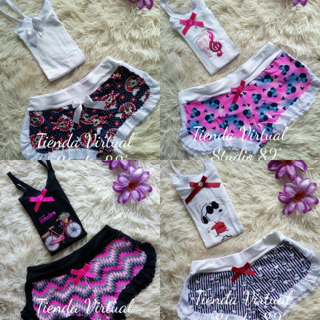 Pijamas en shorts dama