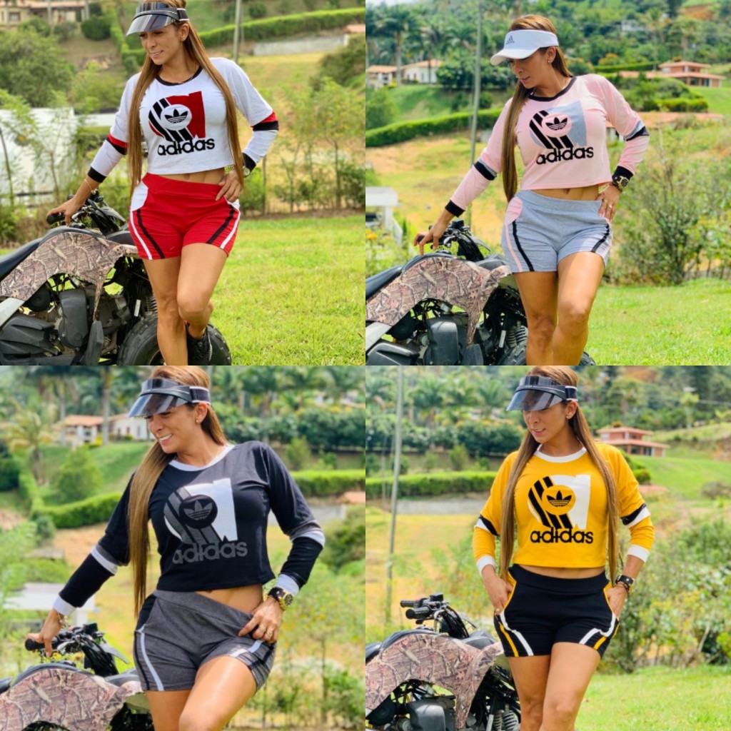 Conjunto deportivo blusa y shorts dama