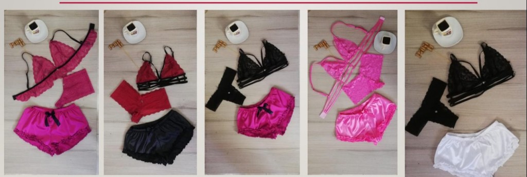 Pijama trío con broche y dije dama