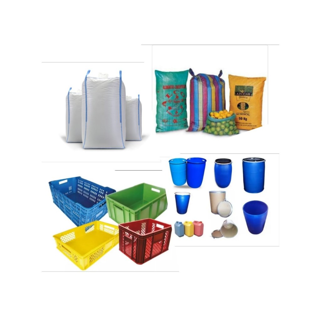 Venta de big bags, canastillas y canecas para el eficiente almacenamiento de su producto. Embalaje para sus productos