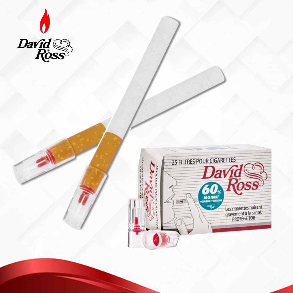 Minifiltros para Cigarrillos, disminuyen -60% Nicotina, (300 Minifiltros X Caja) Original David Ross Italia