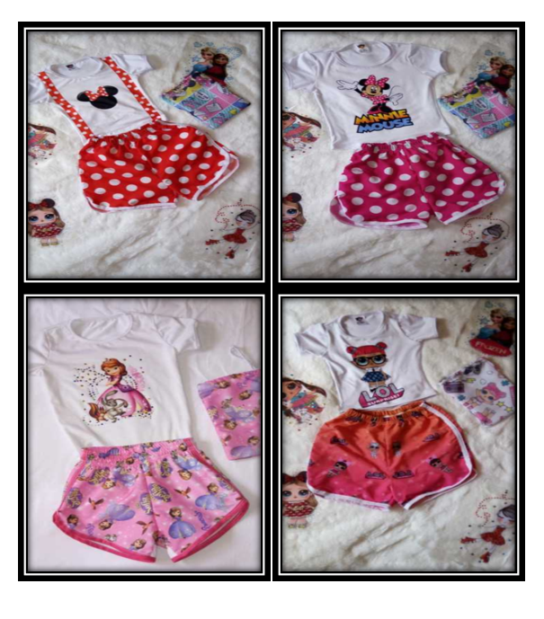 Conjunto de niña con short sublimado