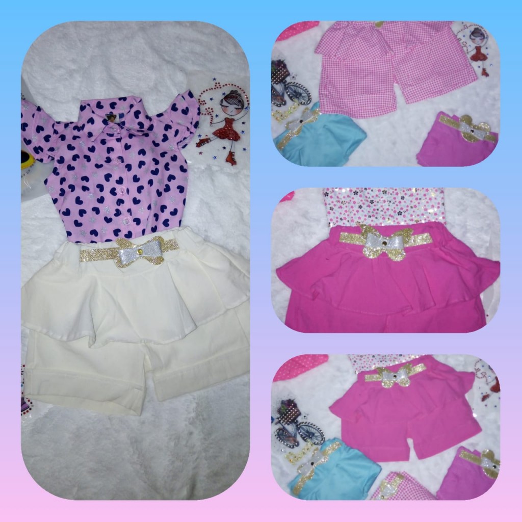 Conjunto niña blusa y shorts