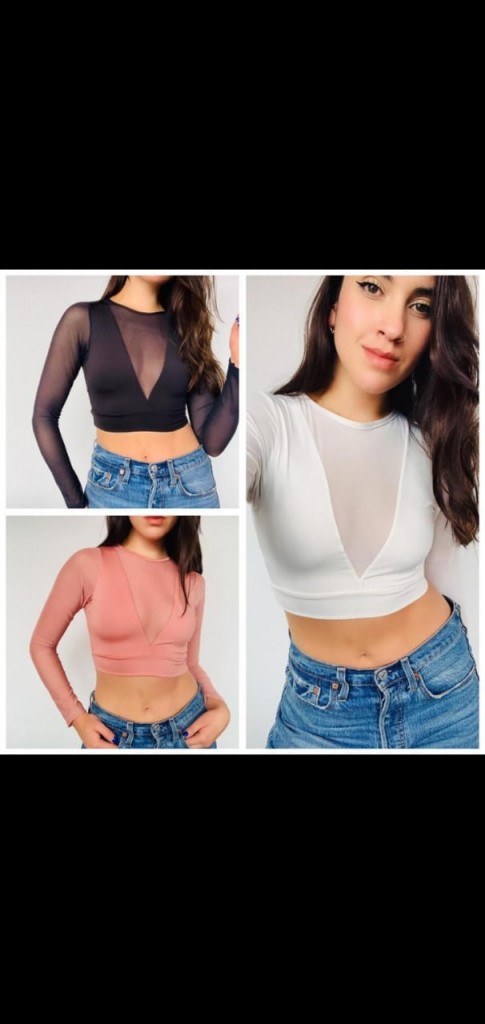 Blusa crop top dama