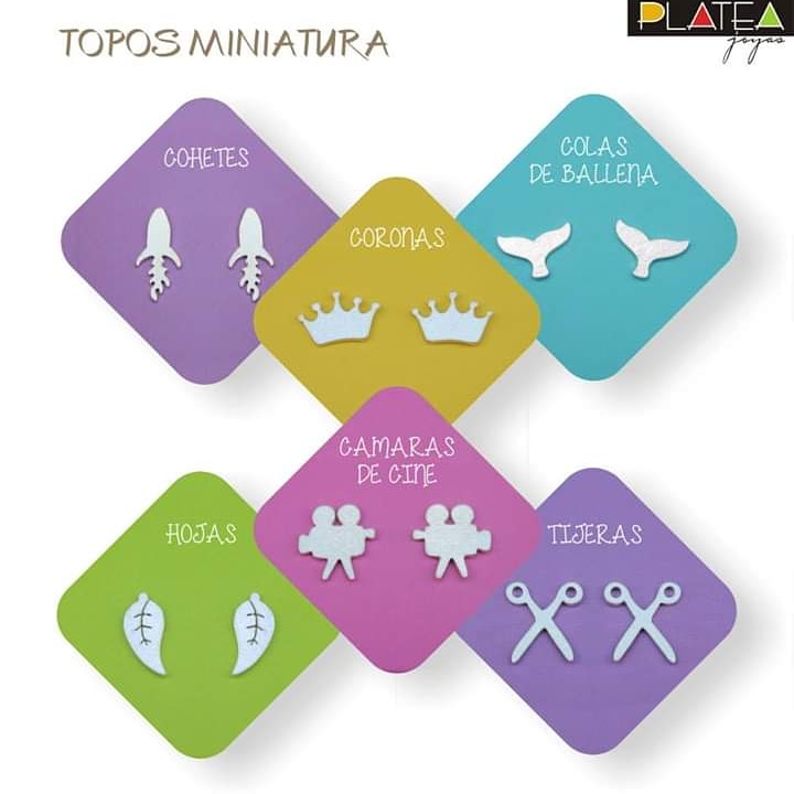 Topos miniatura aretes