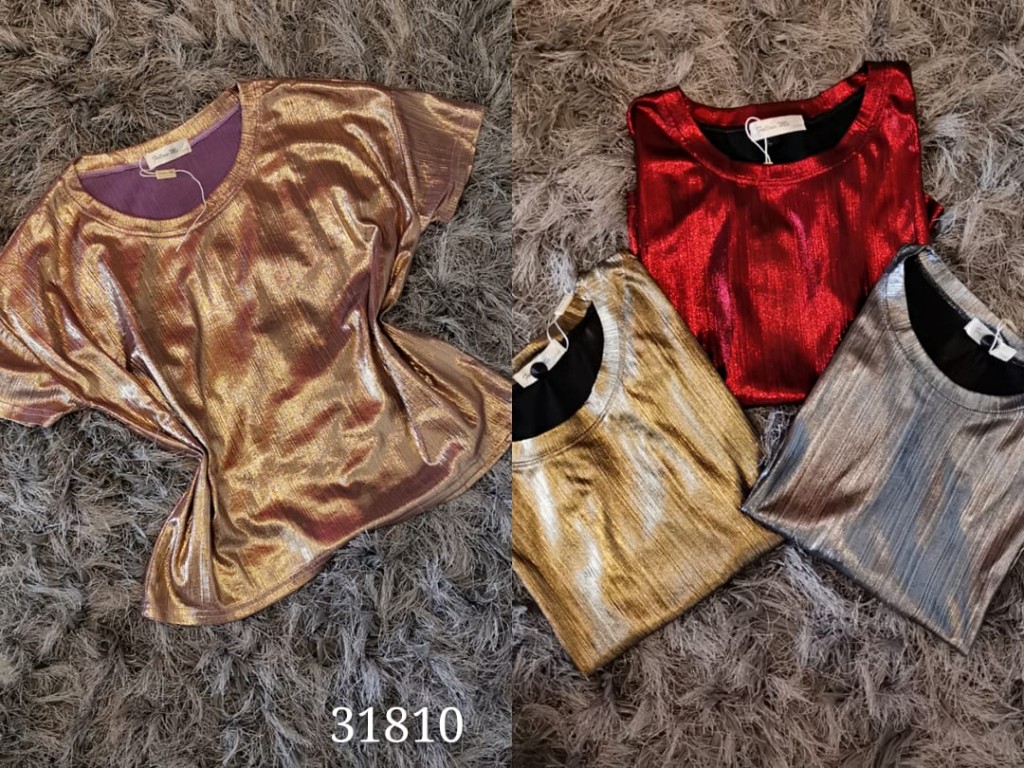 Blusa dama metalizada
