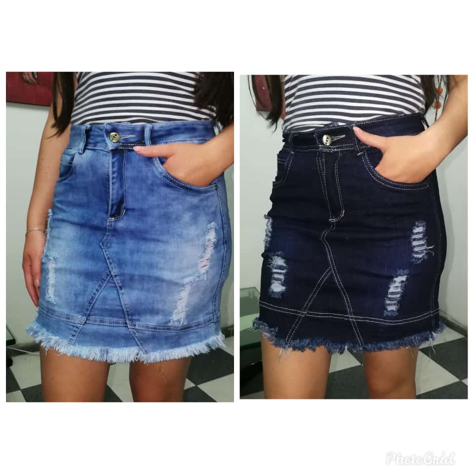 Falda jean dama