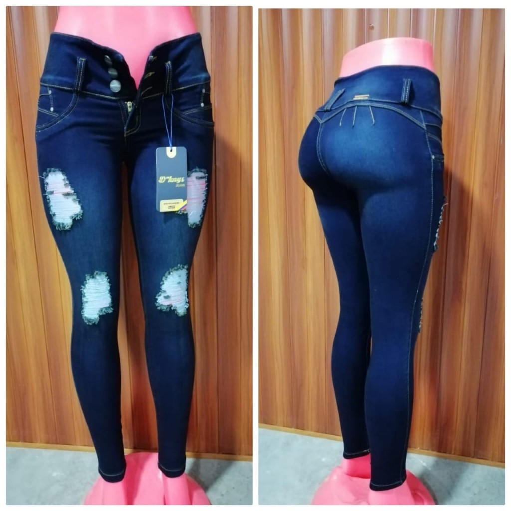 Jean dama tres botones