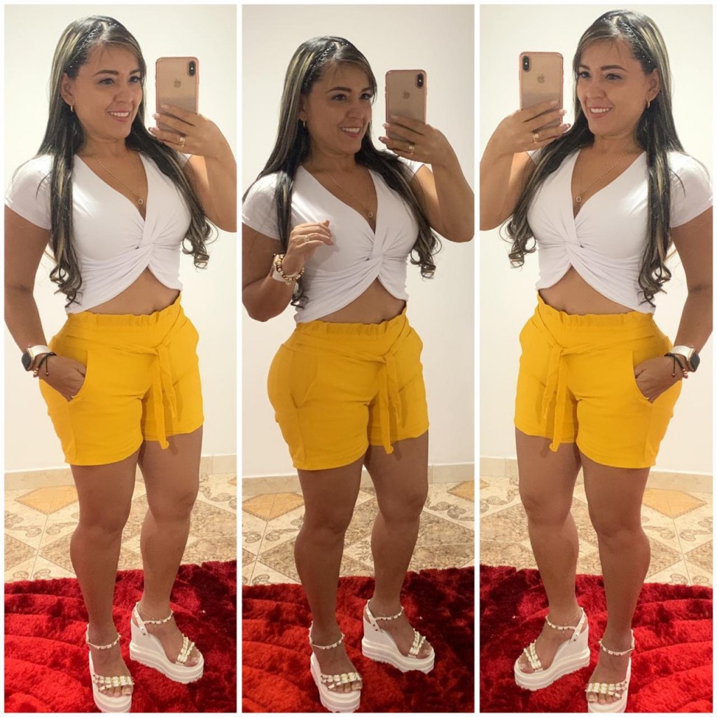 Conjunto dama blusa y shorts