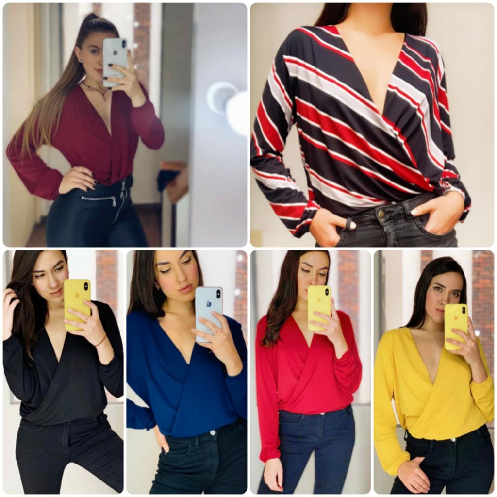 Blusa body dama cruzada