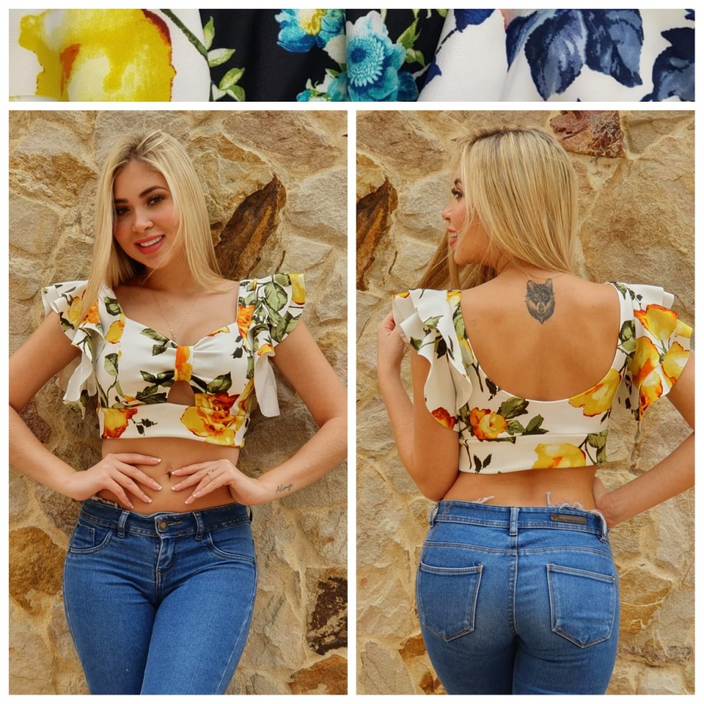 Blusa crop top dama