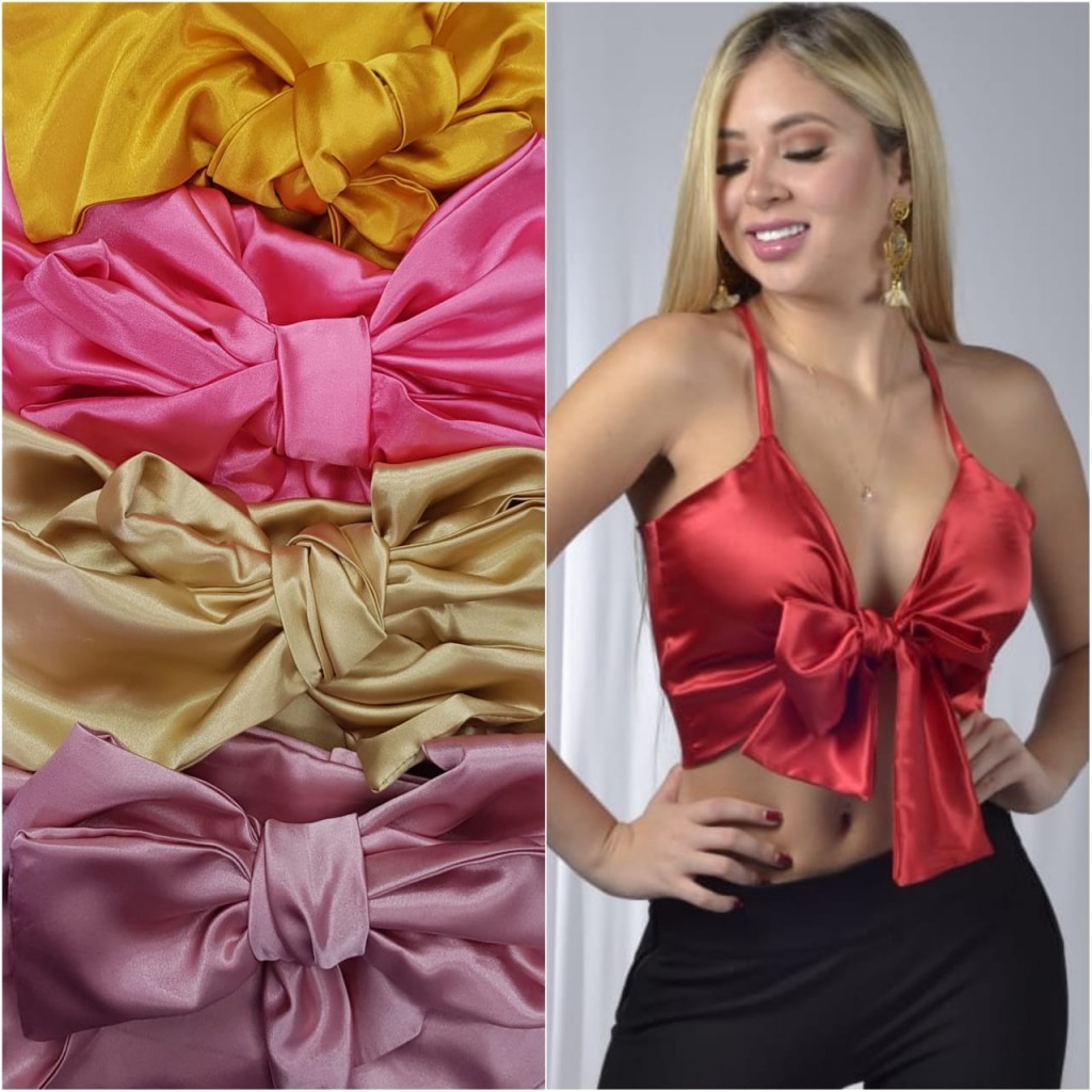 Blusa dama satinada