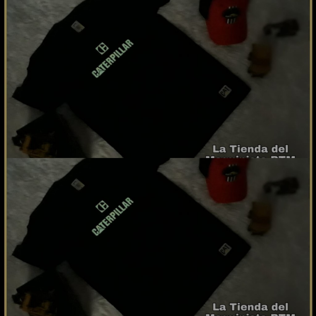 Camiseta Caterpillar logo luminiscente hombre