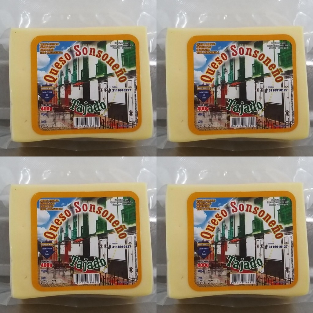 Queso mozzarella tajado × 400gr