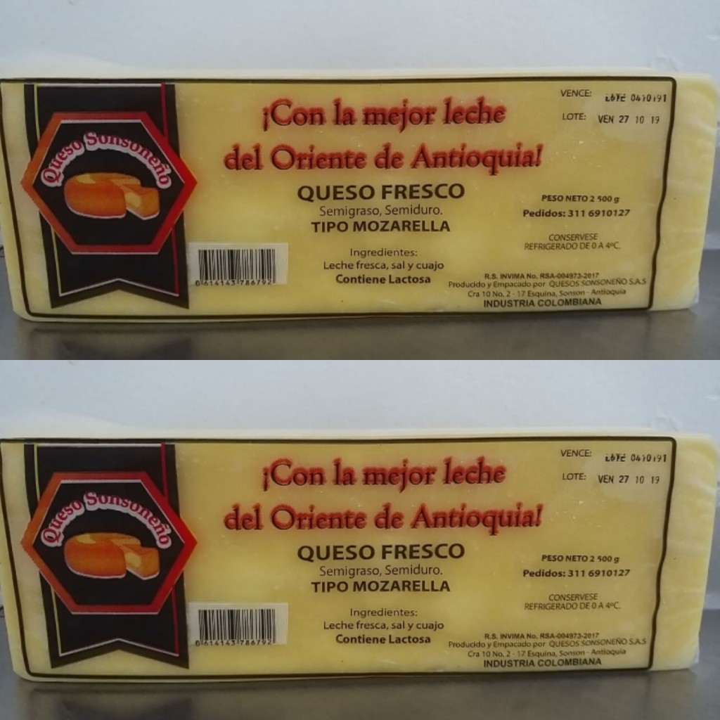 Queso sonsoneño tipo mozzarella × 2500gr