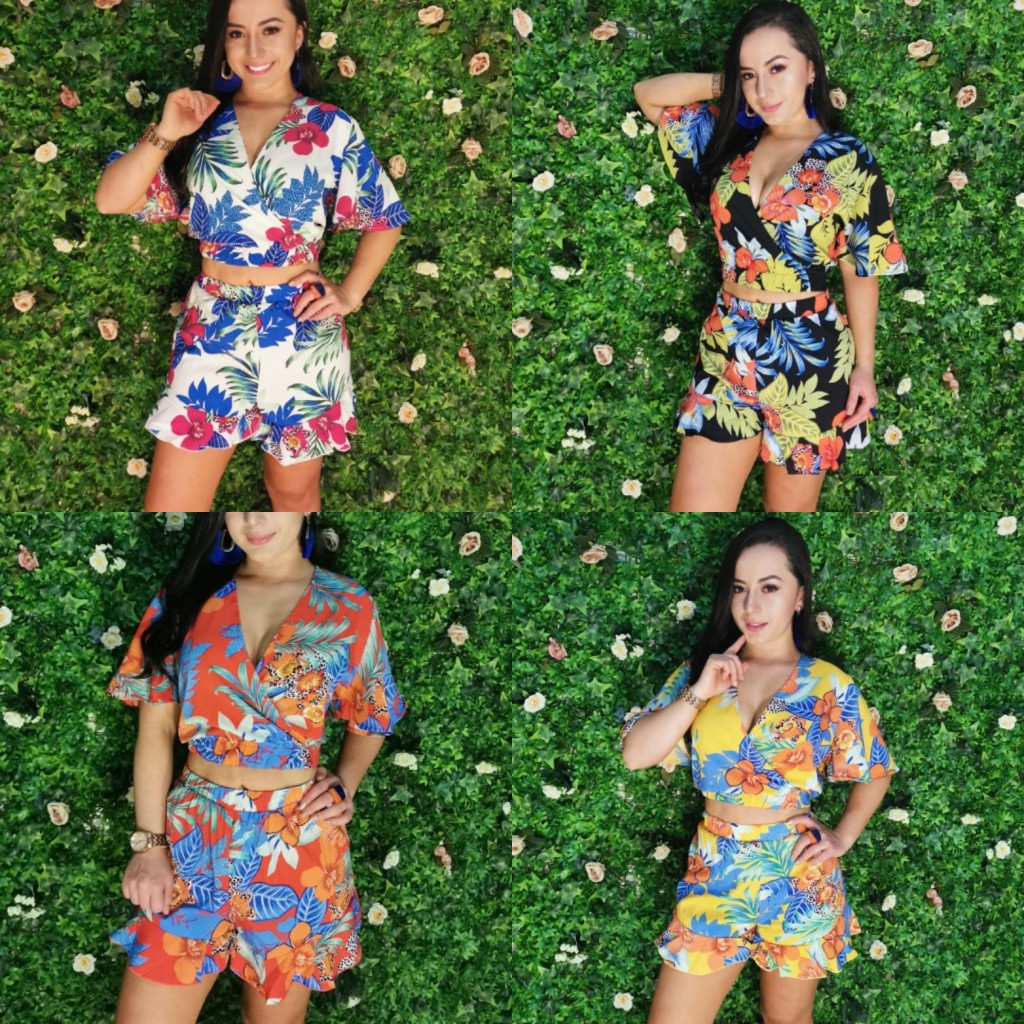 Conjunto blusa y shorts dama