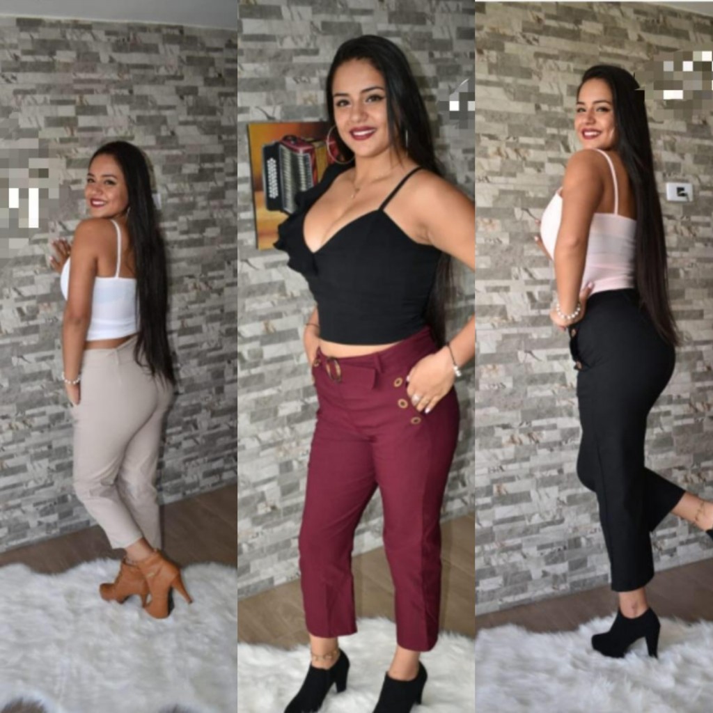 Conjunto pantalón en bengalina y blusita en Blusera