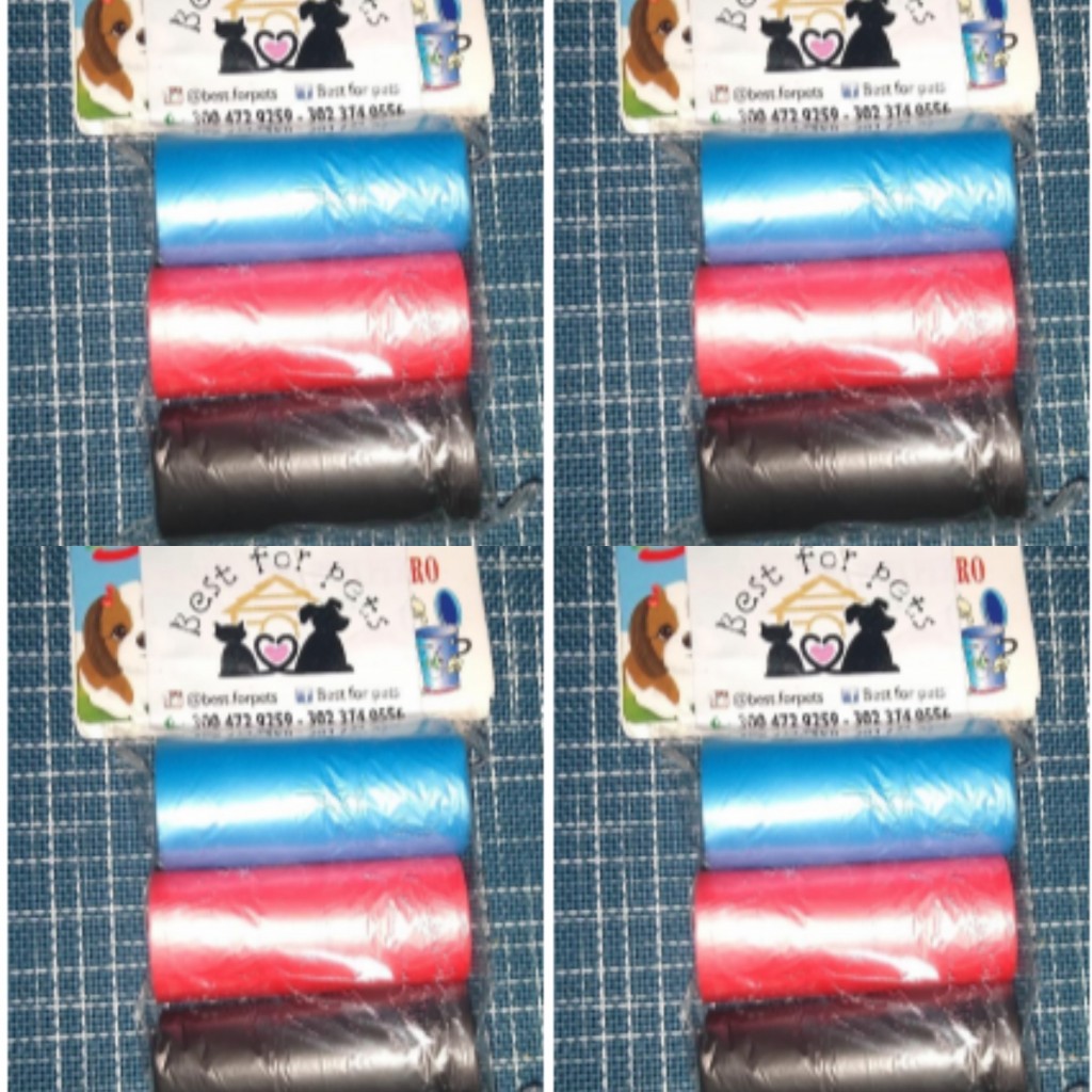 Paquete rollo bolsas para mascota  × 3u