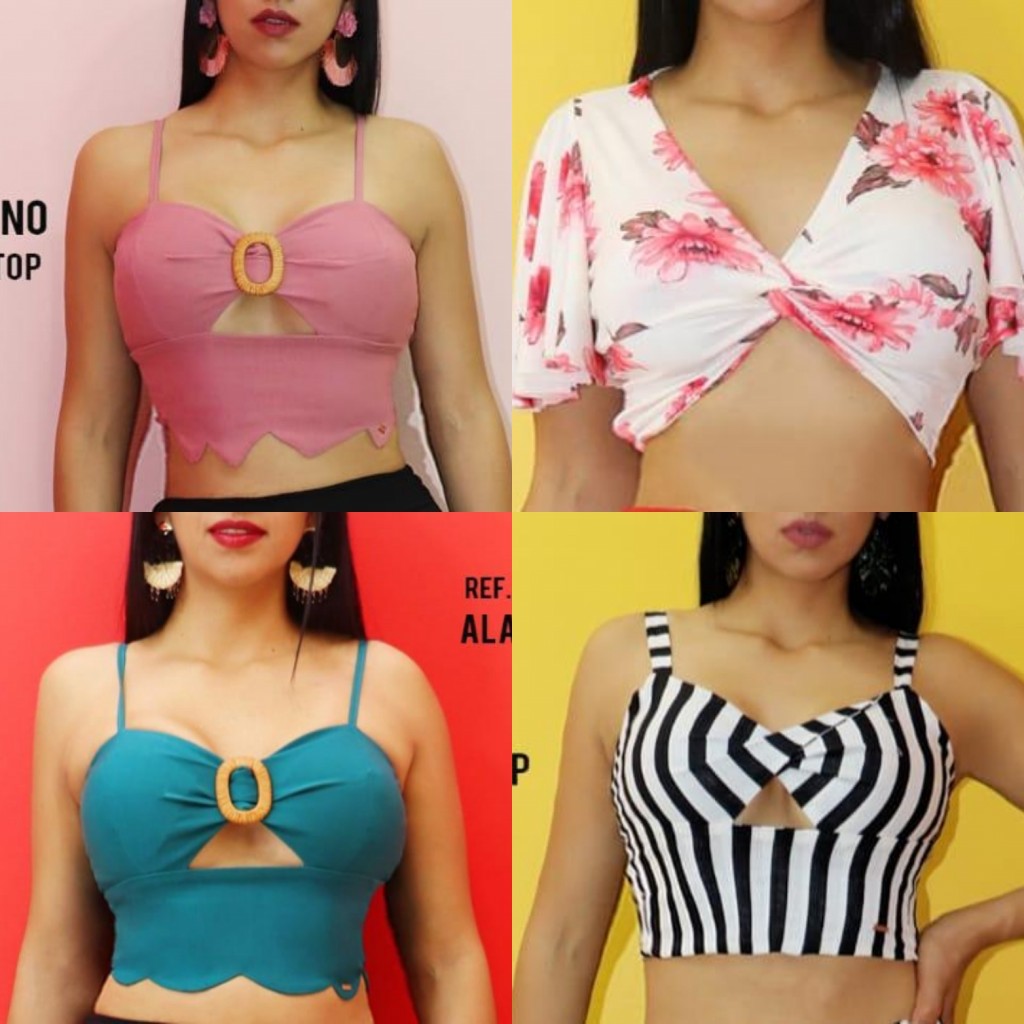 Blusa crop top talla única dama