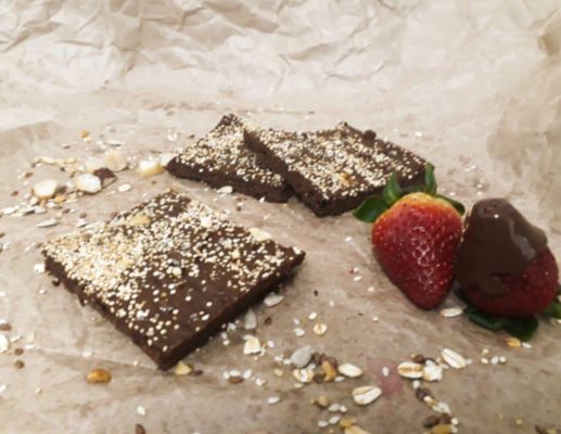 Brownie quinoa, amaranto y nuez