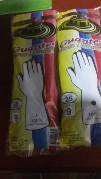 Guantes de latex natural calibre 25 y 35