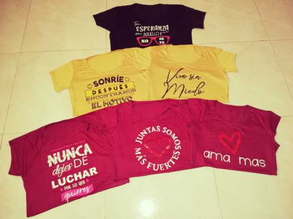 Camisetas y blusas para dama con lindos mensajes