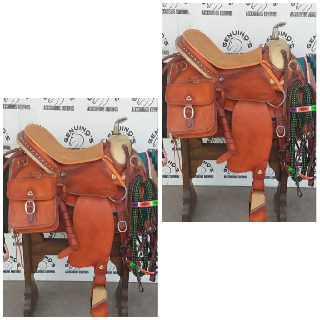 Silla de montar en cuero de bufalo
