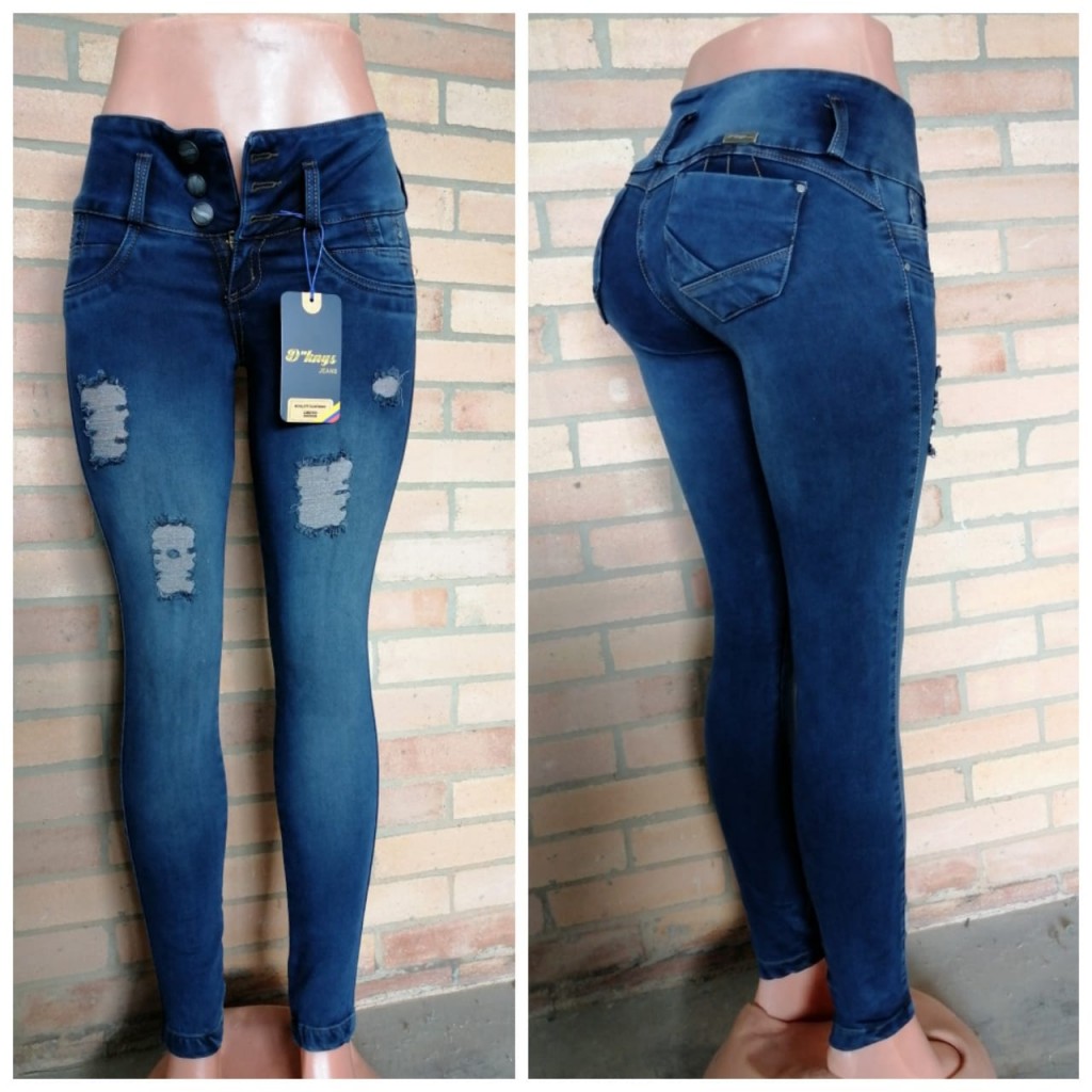 Jean dama tres botones