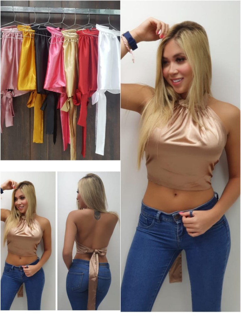 Blusa dama metálizada