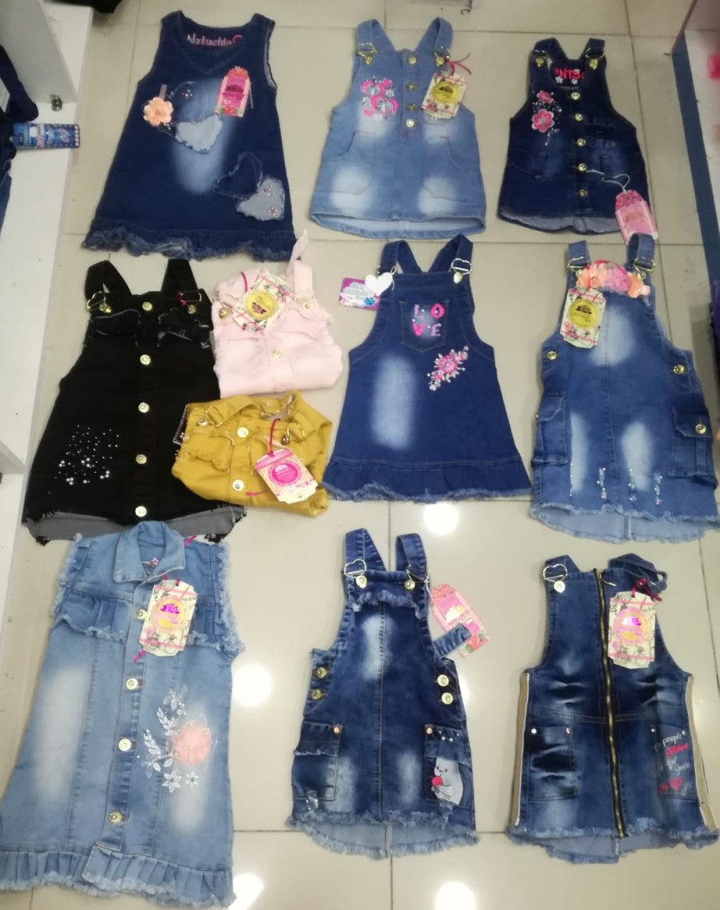 Vestidos y batas en jean niña