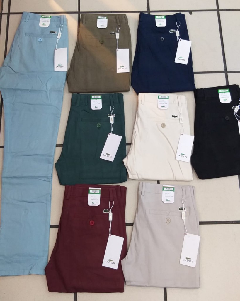 Pantalón hombre dril Lacoste importado
