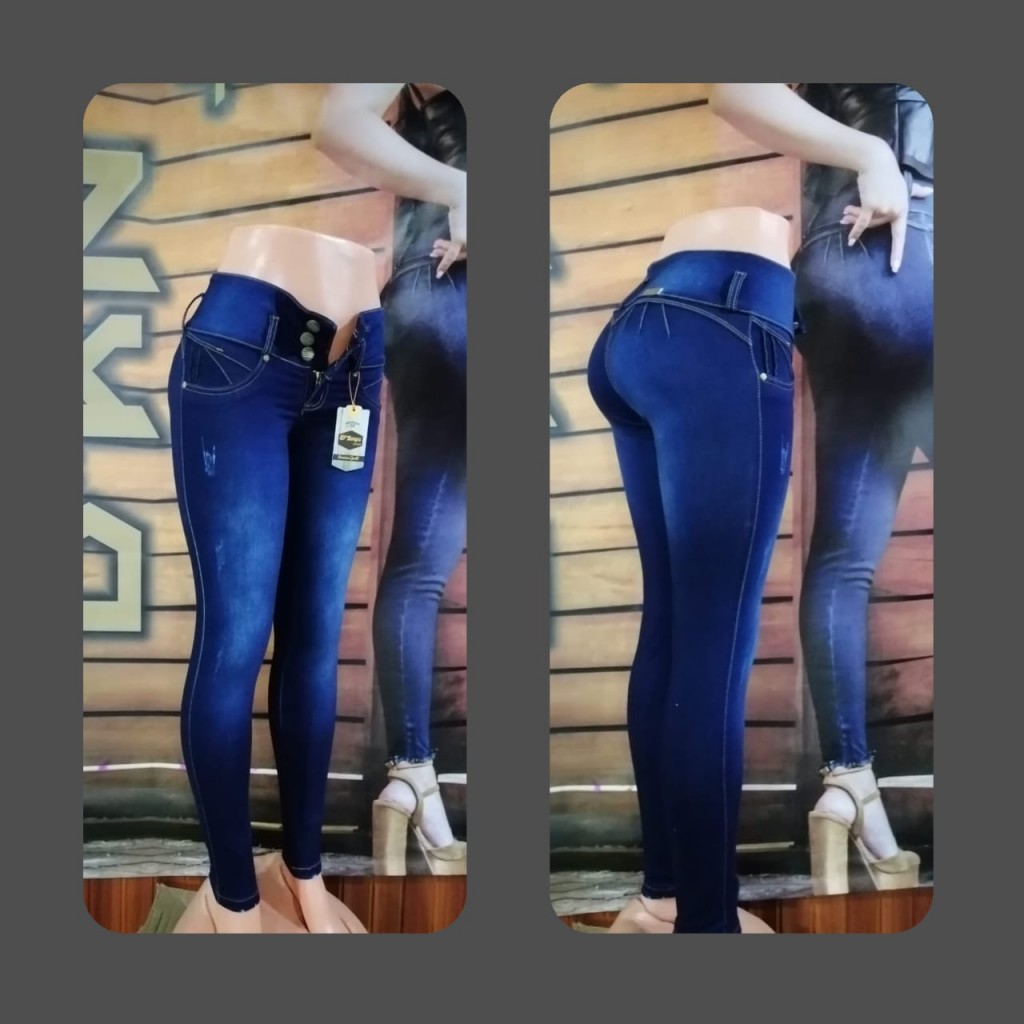 Jean dama tres botones