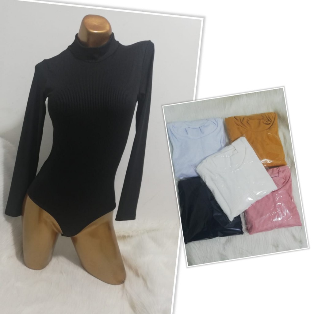 Blusa body manga larga