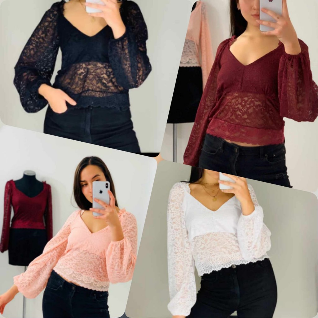 Blusa encaje dama