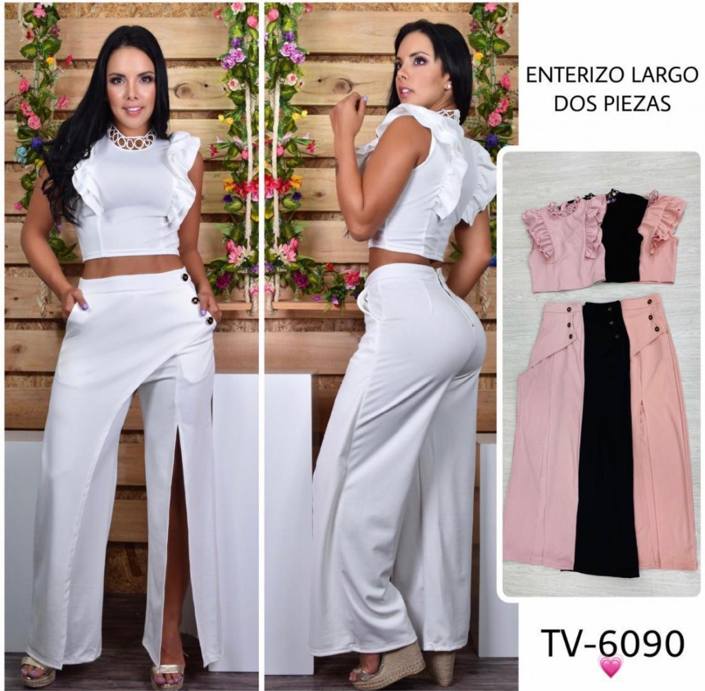 Enterizo largo 2 piezas dama ref tv-6090
