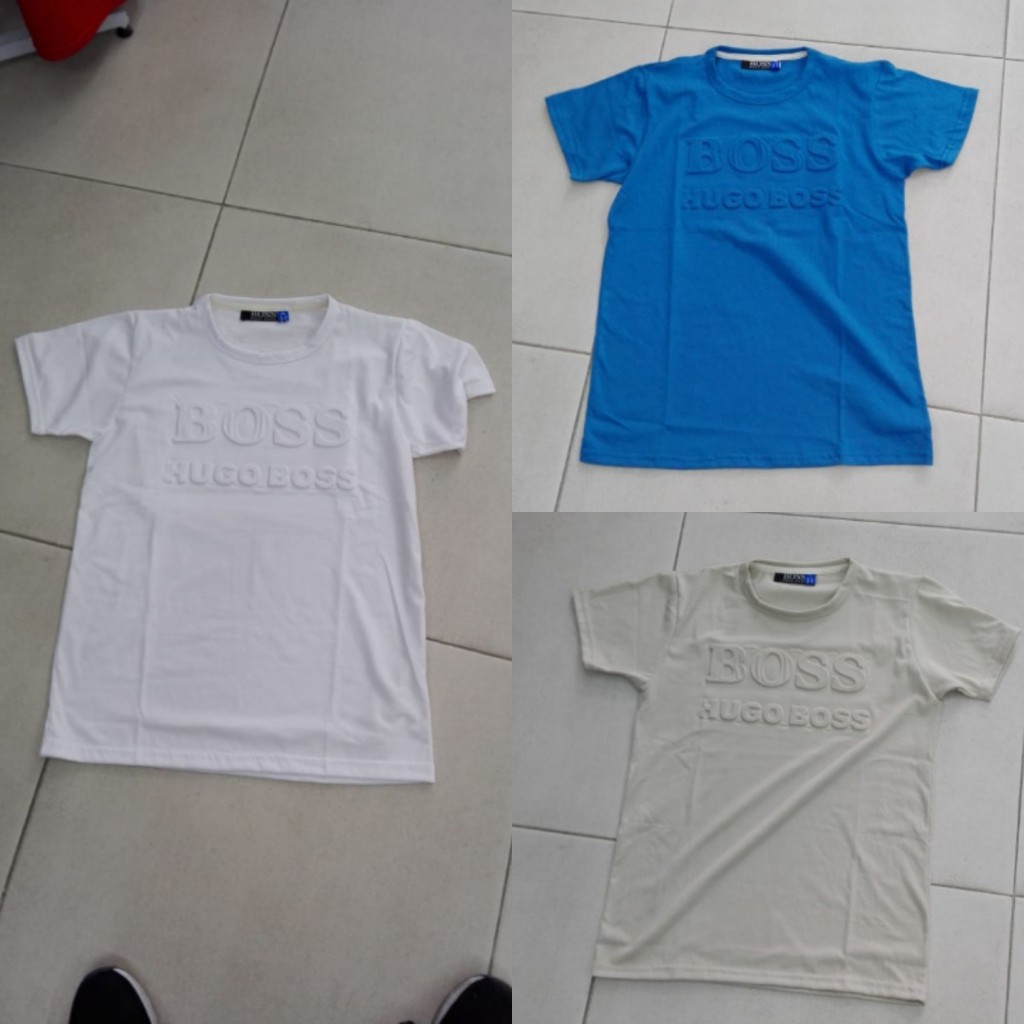 Camiseta repujada caballero cuello redondo