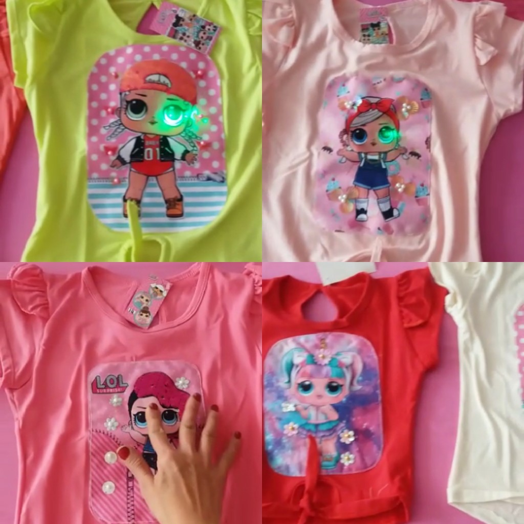 Camiseta niña con luces