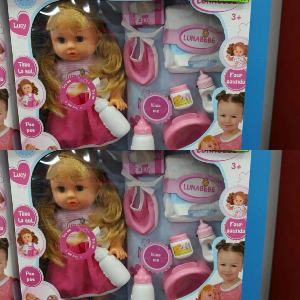 Muñeca sonidos y accesorios