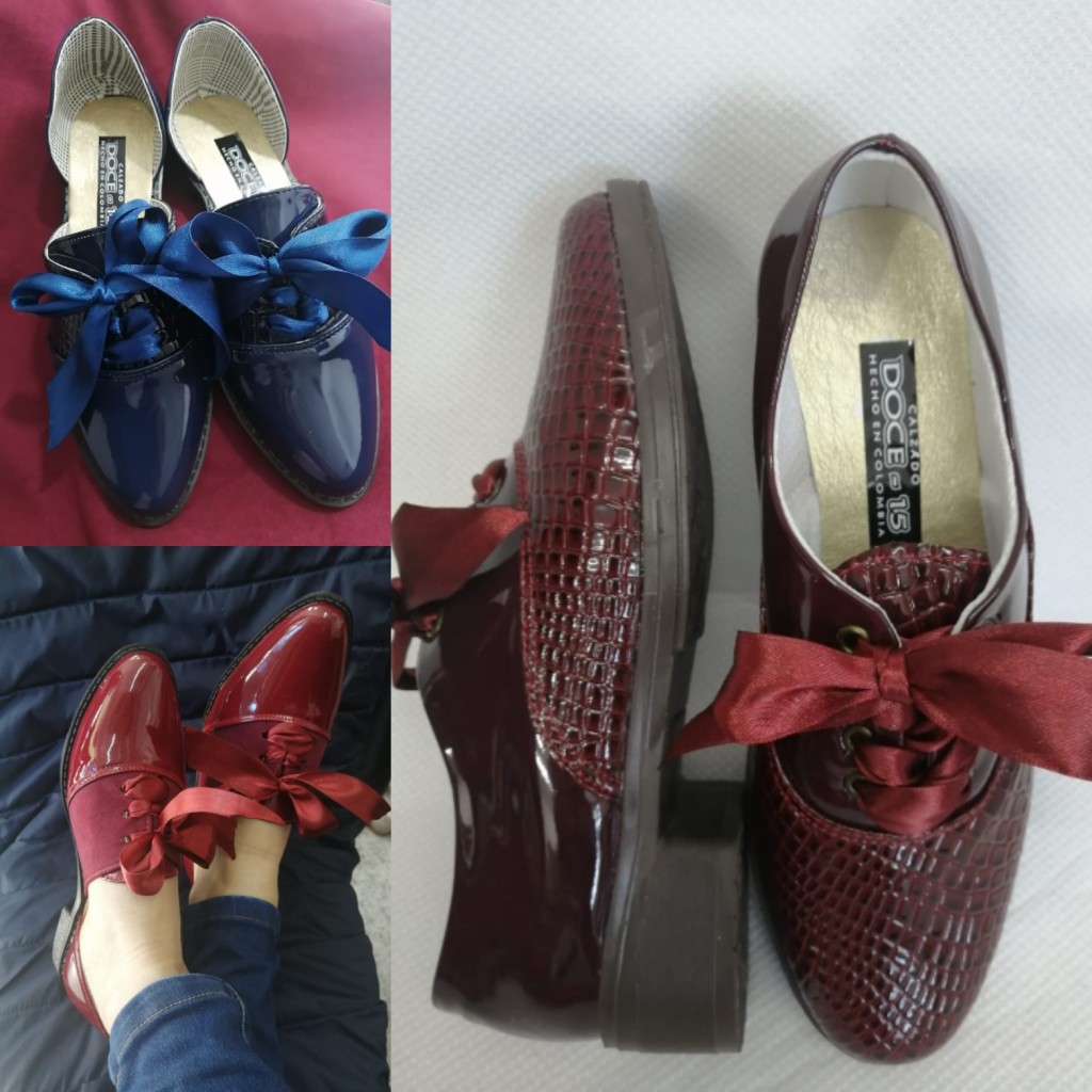 Zapatos dama bolicheros cinta