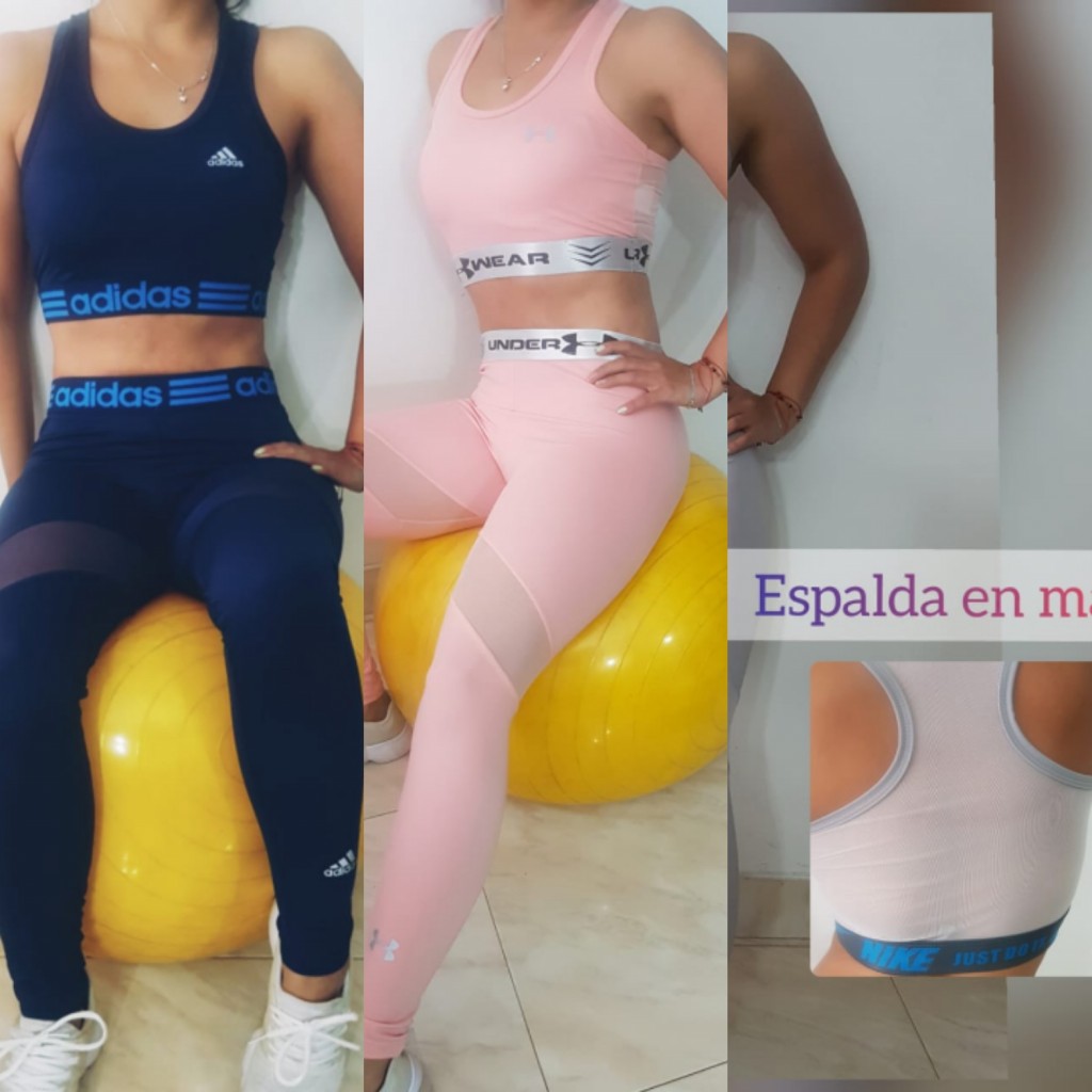 Conjunto deportivo 2 piezas licra + top