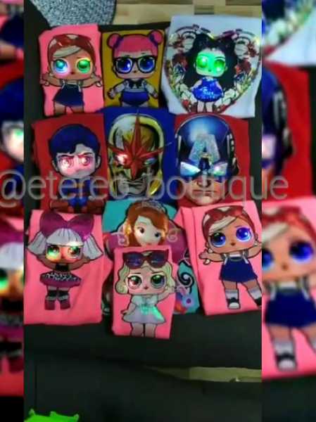 Camisetas luz led