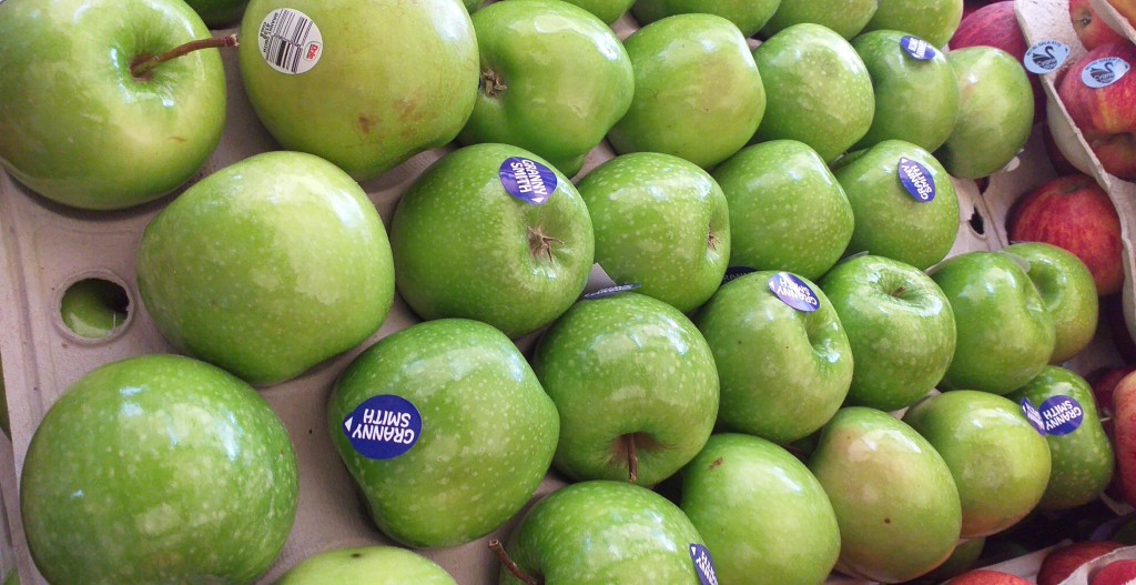 Manzana verde delgada
