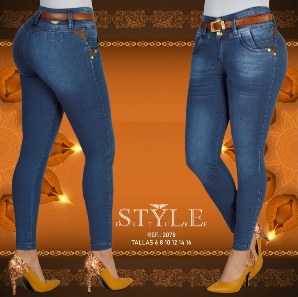 Jeans para dama, ref. 2078 / linea premium – Incluye cinturón.