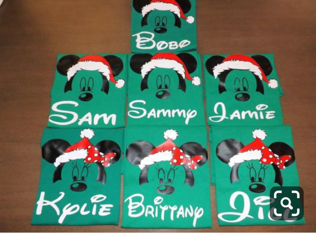 Camisas navideñas personalizadas