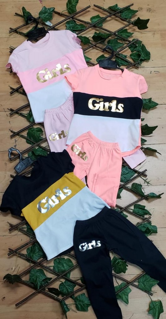 Conjunto en licra algodón de niña