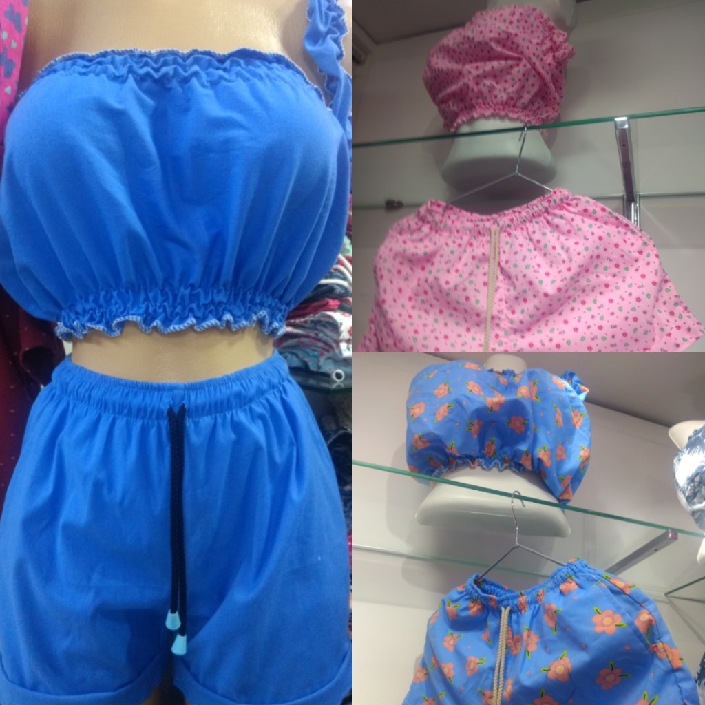 Conjunto dama blusa y short talla 2 a la 16