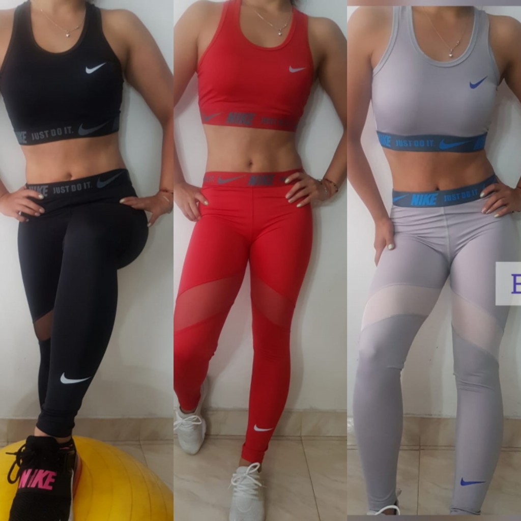 Conjunto deportivo Nike licra y top dama