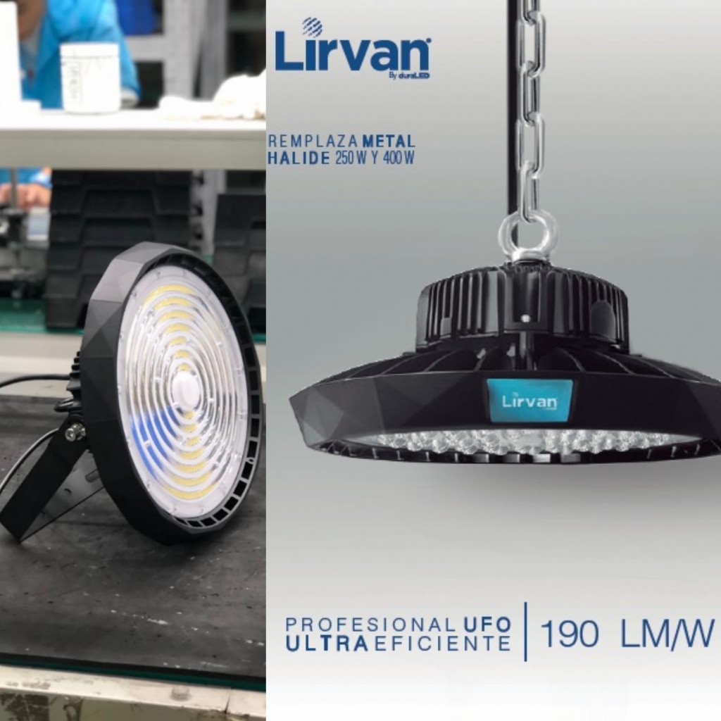 Luminaria UFO ultra eficiente 190lm/w