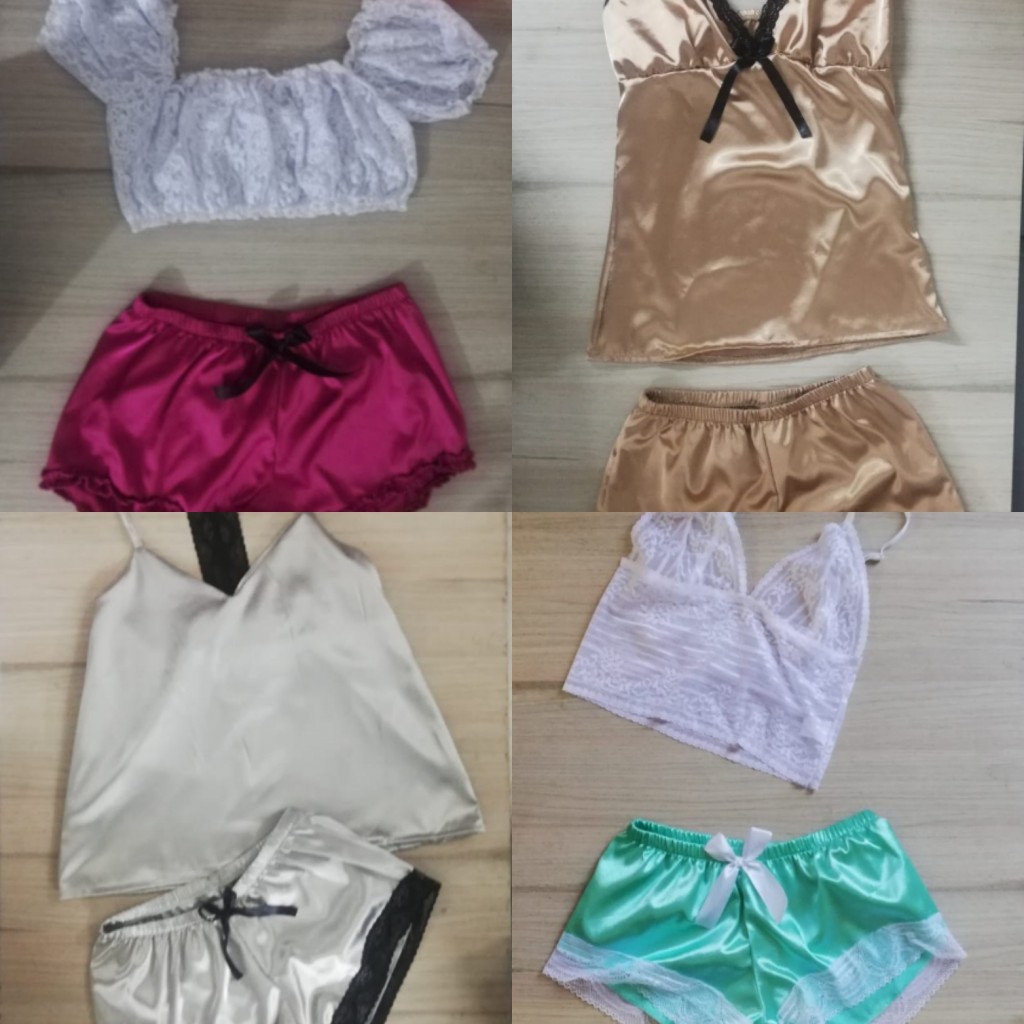 Pijamas dama satín