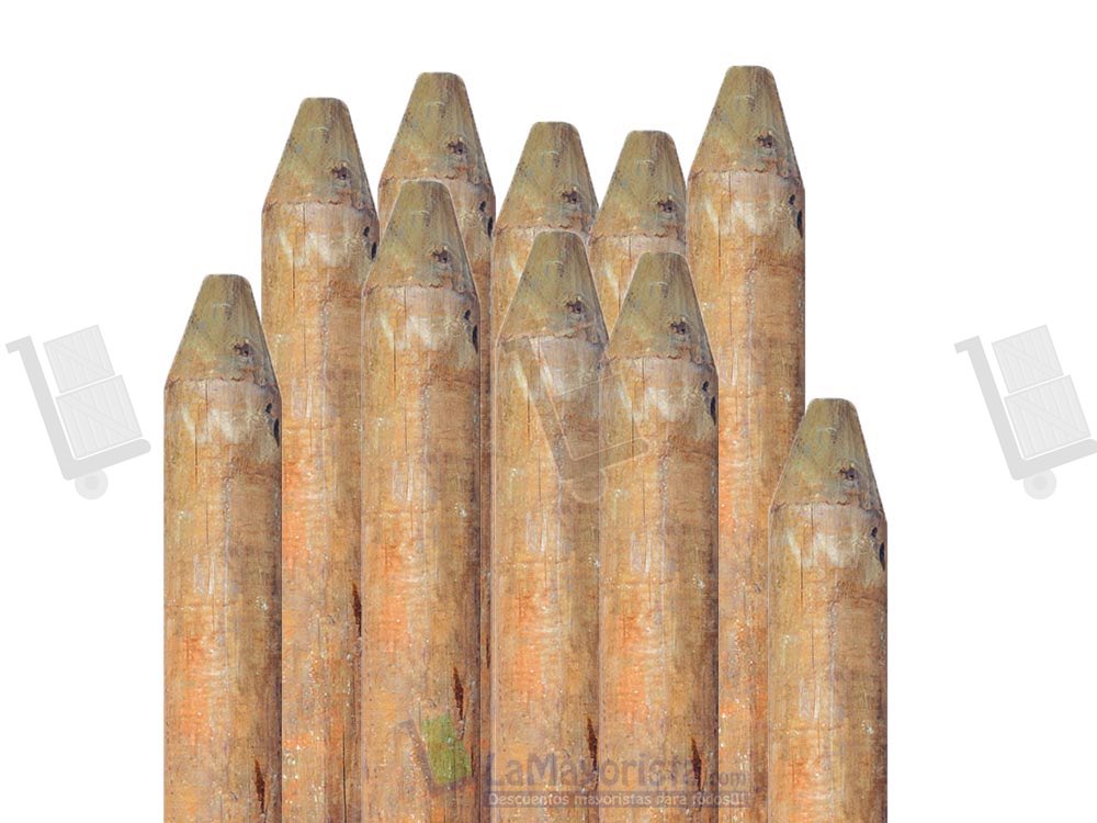 Poste de madera inmunizada tipo lápiz de 10cm*3M